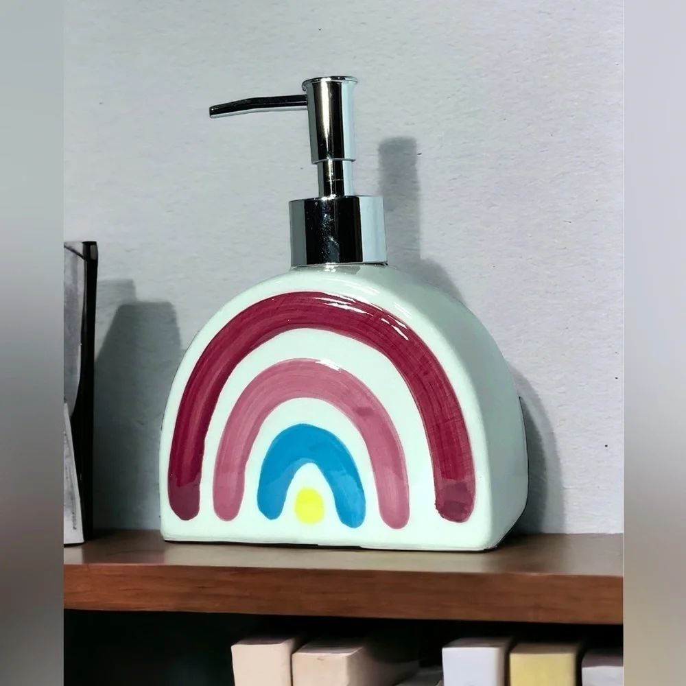 Matt & Maddie Rainbow Soap Dispenser Midnight Unicorn Ceramic Collection Any Age